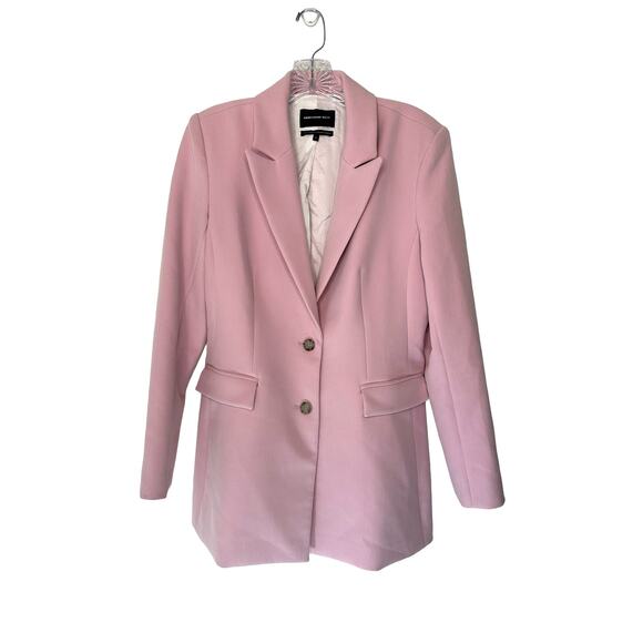 Something Navy Slouchy Power Pink Preppy Academia Oversized Blazer Size XS - Picture 2 of 10